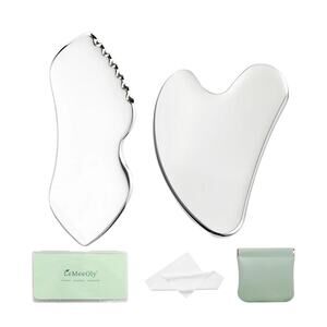 2Pcs LeMeeOly Stainless Steel Gua Sha Set – Facial & Detailer Tools